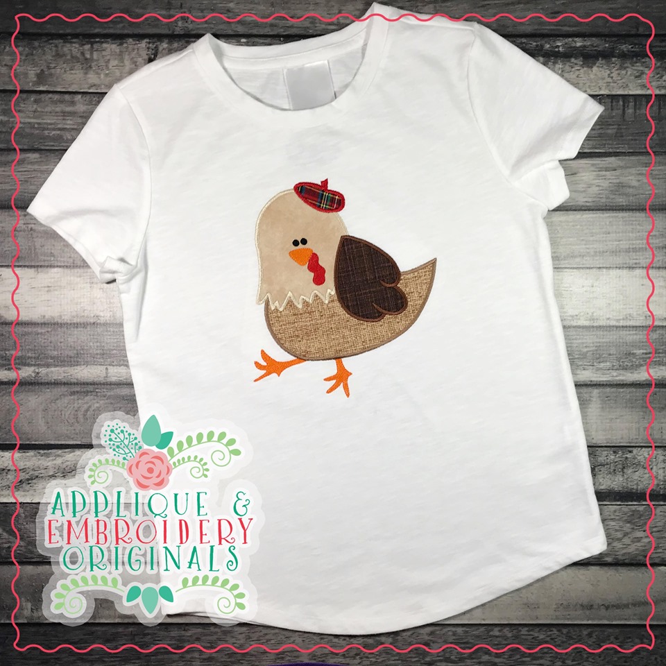 2171 French Hen Applique Design Applique & Embroidery Originals