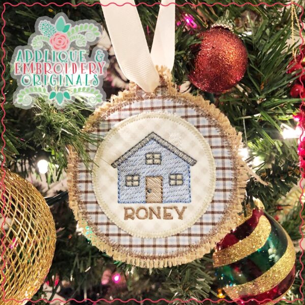 2215 House Ornament InTheHoop Designs Applique & Embroidery Originals