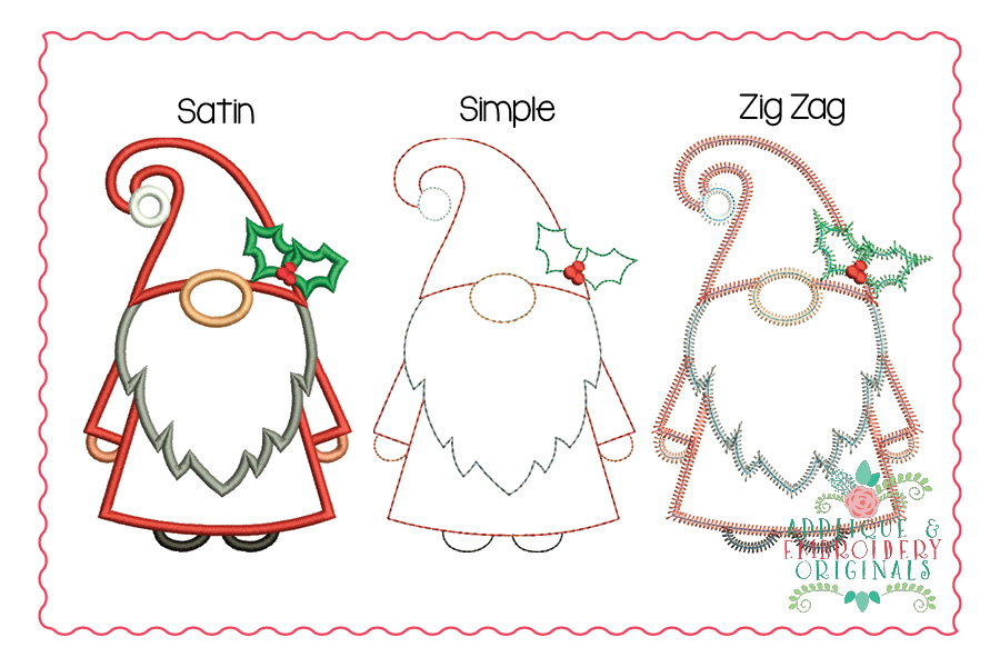 2178 christmas gnome allinone applique design  applique  embroidery 2178 christmas gnome allinone applique design  applique  embroidery