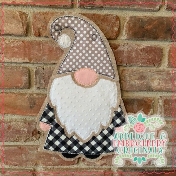 2383 Gnome Door Hanger InTheHoop Design Applique & Embroidery Originals