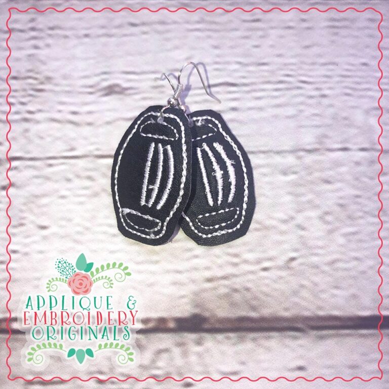 2579 Face Mask Earrings InTheHoop Design Applique & Embroidery