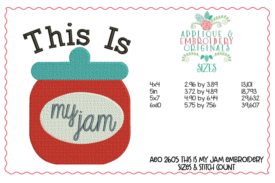 2605 this is my jam embroidery design  applique  embroidery originals