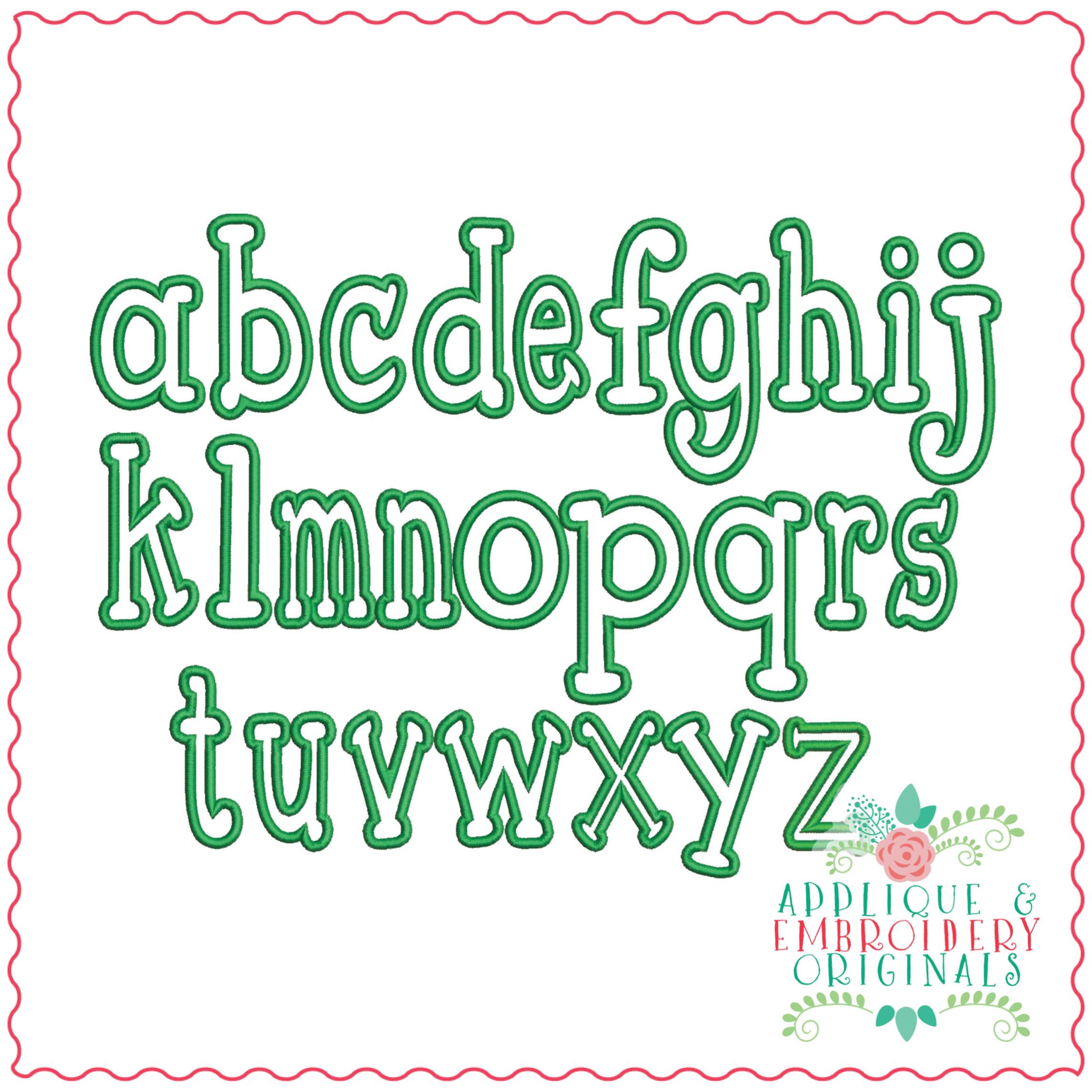 2882 Closer to Free Applique Font Applique & Embroidery Originals