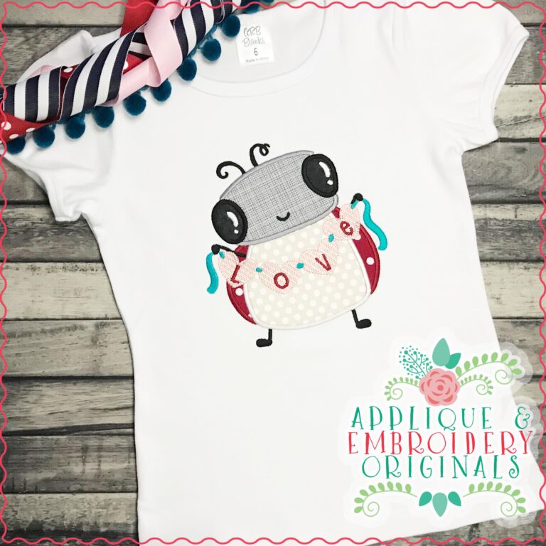 2911 Love Bug Applique Design Applique & Embroidery Originals